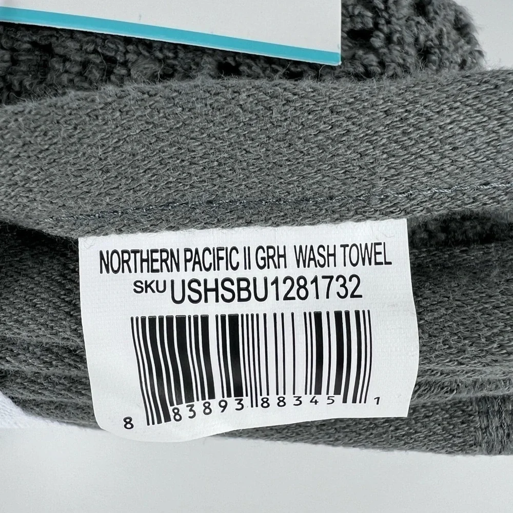 Tommy Bahama Home Northern Pacific - 4 Piece Washcloth Set Charcoal Grey NEW